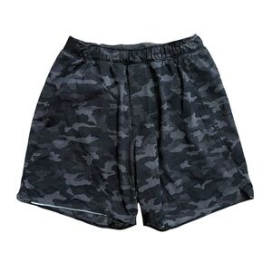Lululemon Men's Surge Short Liner 6" Mesh Camo Black Size Small Gym Running